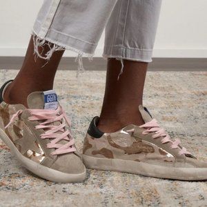 Golden Goose Women's Super Star Camo Print Sneaker Size 40